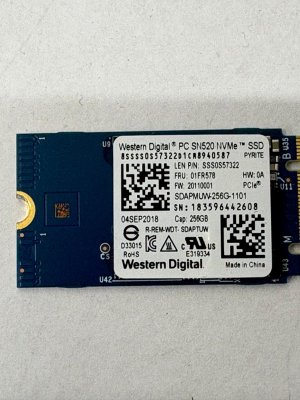 Western Digital PC SN520 256GB M.2 2242 SSD NVMe PCIe3x2